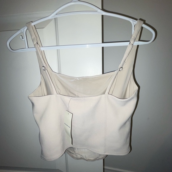 Abercrombie Women's Beige Crepe Scoopneck Corset Top - Picture 5 of 5